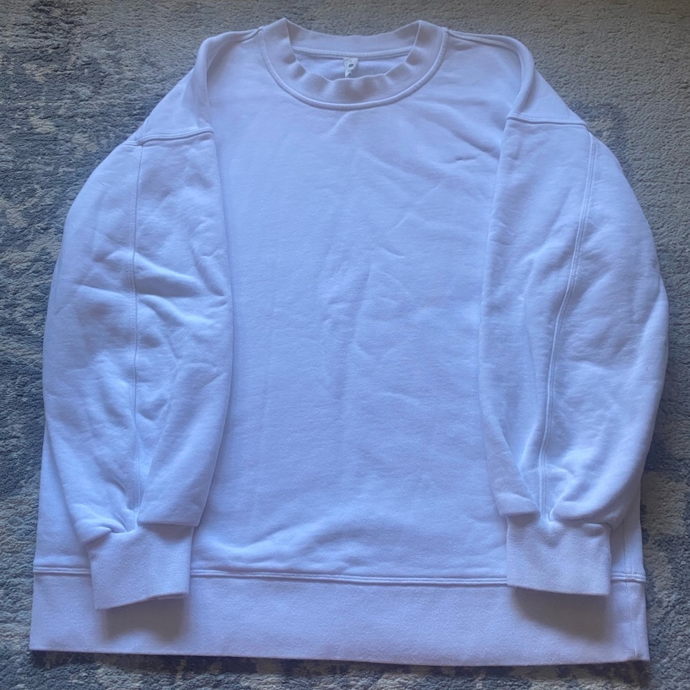 Lululemon Athletica White Crewneck Sweatshirt